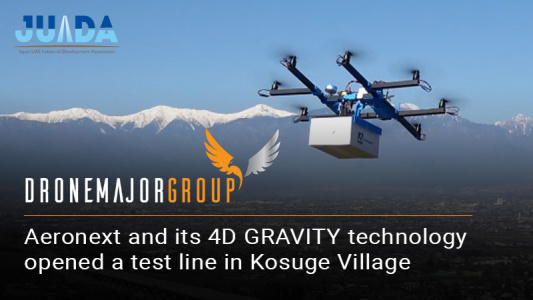 Aeronext and its 4D GRAVITY technology opened a test line in Kosuge Village