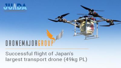Successful flight of Japan's largest transport drone (49kg PL)